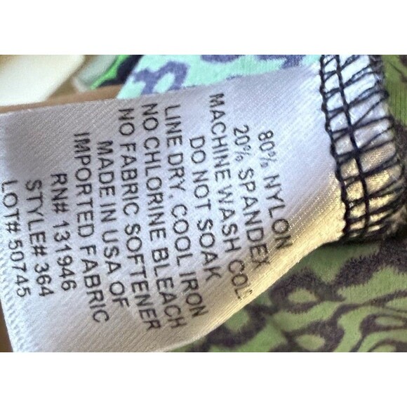 Jude Connally Top S Green Print Catalina Cloth Gold Button Collared Long Sleeve - Picture 8 of 8